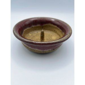 Stoneware Jewelry Dish, 1988, Artist Signature, 5” Diameter